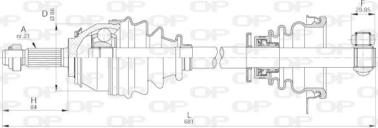 Open Parts DRS6263.00 - Приводной вал autospares.lv