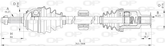 Open Parts DRS6262.00 - Приводной вал autospares.lv