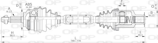 Open Parts DRS6208.00 - Приводной вал autospares.lv