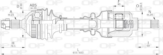 Open Parts DRS6202.00 - Приводной вал autospares.lv