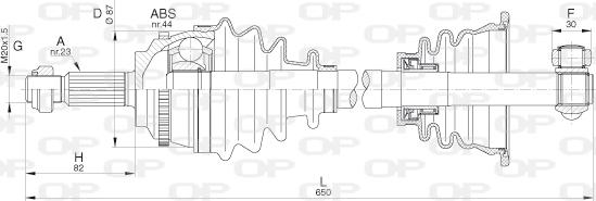 Open Parts DRS6289.00 - Приводной вал autospares.lv