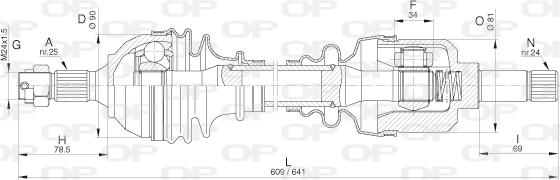 Open Parts DRS6281.00 - Приводной вал autospares.lv
