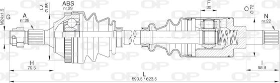 Open Parts DRS6270.00 - Приводной вал autospares.lv