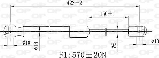 Open Parts GSR6461.00 - Газовая пружина, капот autospares.lv