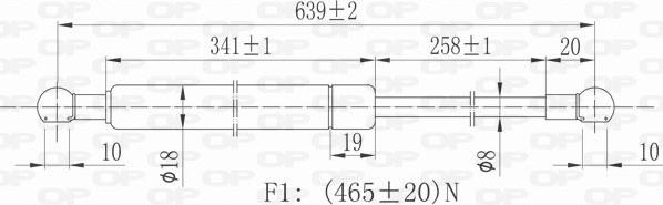 Open Parts GSR6132.00 - Газовая пружина, упор autospares.lv