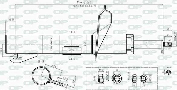 Open Parts SAB8403.31 - Амортизатор autospares.lv