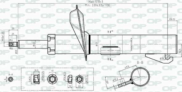 Open Parts SAB8402.31 - Амортизатор autospares.lv