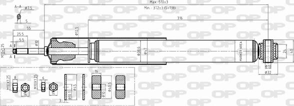 Open Parts SAB8411.32 - Амортизатор autospares.lv