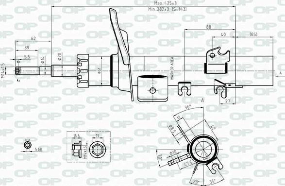 Open Parts SAB8418.31 - Амортизатор autospares.lv