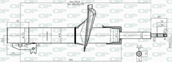 Open Parts SAB8412.31 - Амортизатор autospares.lv