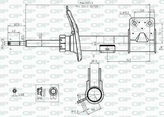 Open Parts SAB8481.31 - Амортизатор autospares.lv