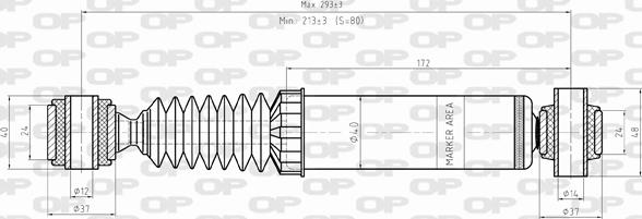 Open Parts SAB8420.12 - Амортизатор autospares.lv