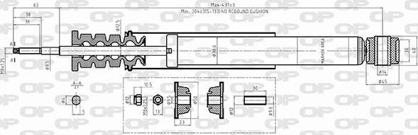 Open Parts SAB8590.32 - Амортизатор autospares.lv