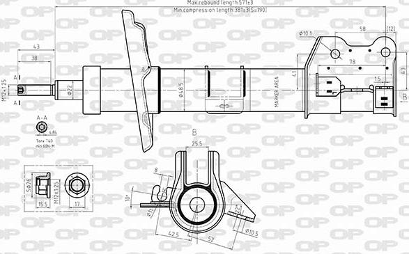 Open Parts SAB8598.31 - Амортизатор autospares.lv