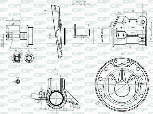 Open Parts SAB8548.31 - Амортизатор autospares.lv