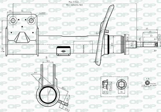 Open Parts SAB8543.31 - Амортизатор autospares.lv