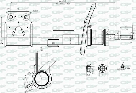 Open Parts SAB8542.31 - Амортизатор autospares.lv