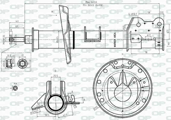 Open Parts SAB8547.31 - Амортизатор autospares.lv