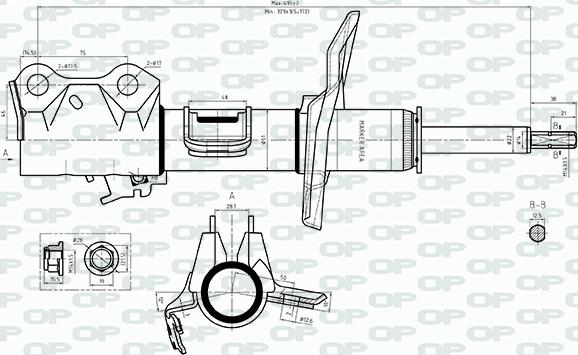 Open Parts SAB8558.31 - Амортизатор autospares.lv