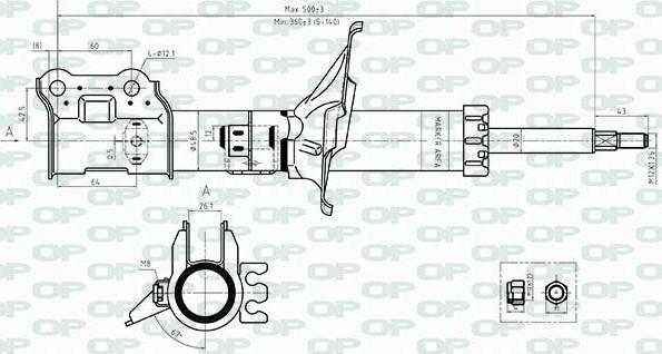 Open Parts SAB8504.11 - Амортизатор autospares.lv