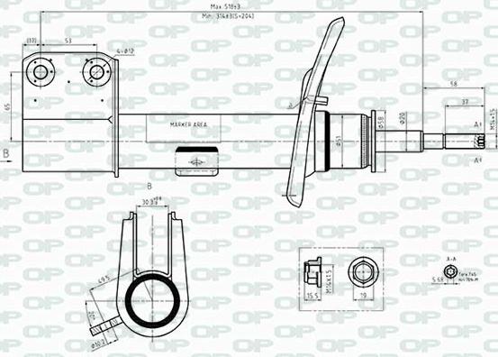 Open Parts SAB8505.31 - Амортизатор autospares.lv