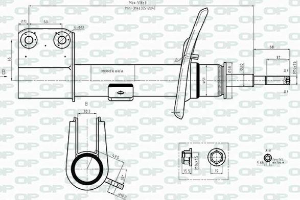 Open Parts SAB8506.31 - Амортизатор autospares.lv