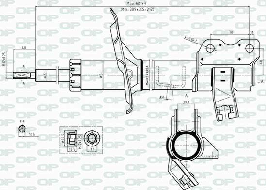 Open Parts SAB8508.32 - Амортизатор autospares.lv