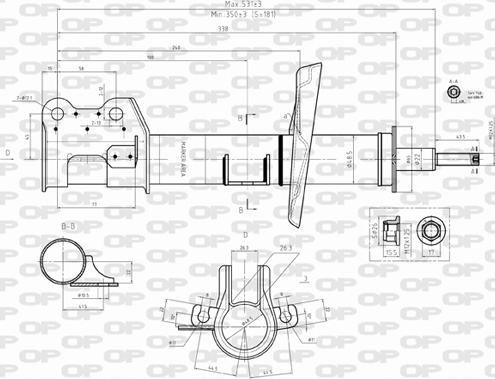 Open Parts SAB8502.31 - Амортизатор autospares.lv