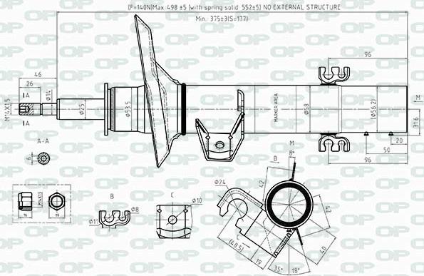 Open Parts SAB8514.31 - Амортизатор autospares.lv