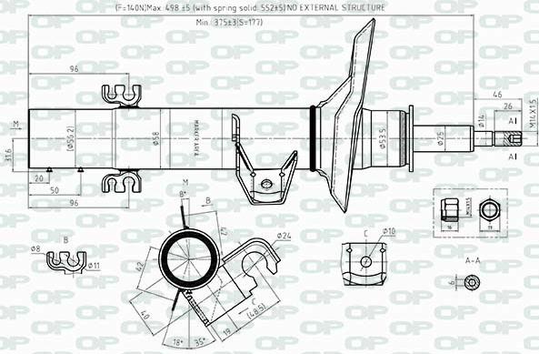 Open Parts SAB8515.31 - Амортизатор autospares.lv