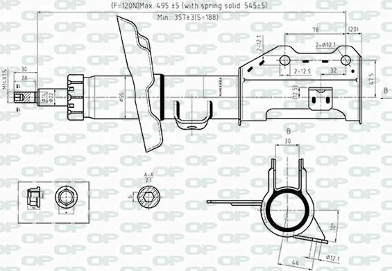 Open Parts SAB8518.31 - Амортизатор autospares.lv