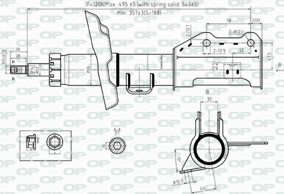 Open Parts SAB8517.31 - Амортизатор autospares.lv