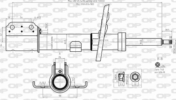 Open Parts SAB8584.31 - Амортизатор autospares.lv