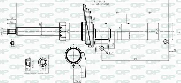 Open Parts SAB8534.31 - Амортизатор autospares.lv