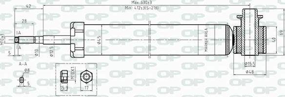 Open Parts SAB8532.32 - Амортизатор autospares.lv