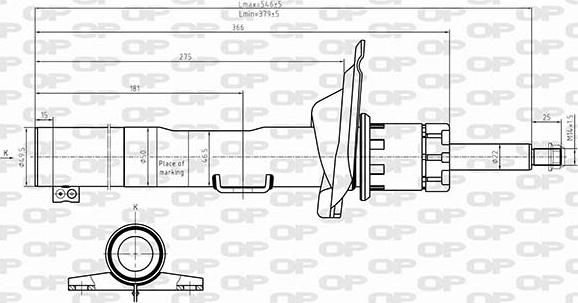 Open Parts SAB8640.31 - Амортизатор autospares.lv