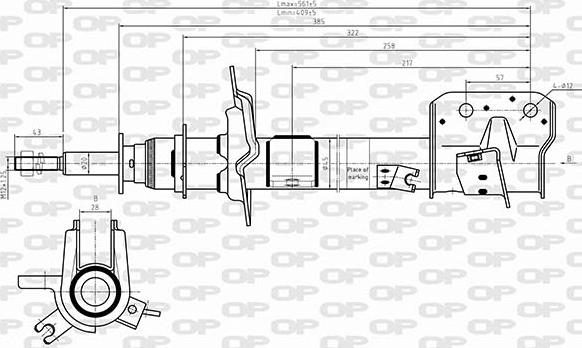 Open Parts SAB8654.31 - Амортизатор autospares.lv