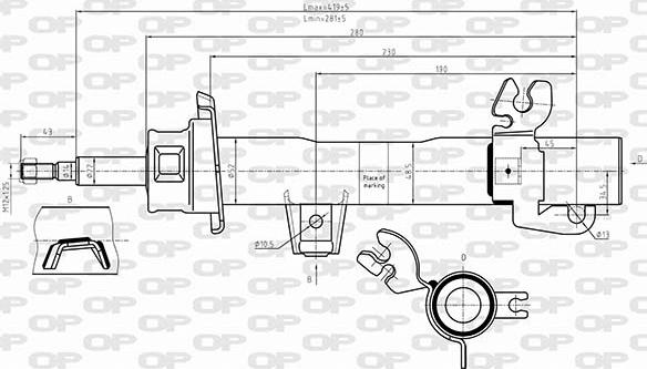 Open Parts SAB8650.31 - Амортизатор autospares.lv