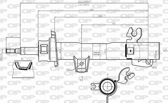 Open Parts SAB8651.31 - Амортизатор autospares.lv