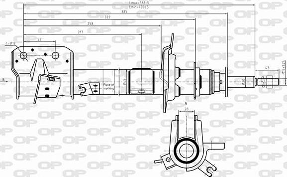 Open Parts SAB8653.31 - Амортизатор autospares.lv