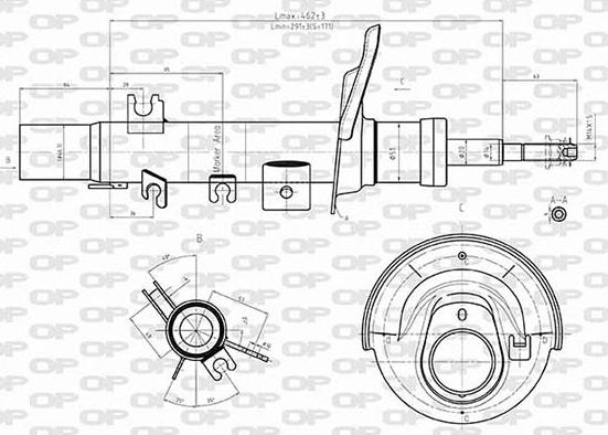 Open Parts SAB8600.31 - Амортизатор autospares.lv