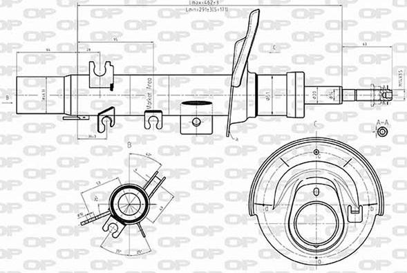 Open Parts SAB8601.31 - Амортизатор autospares.lv