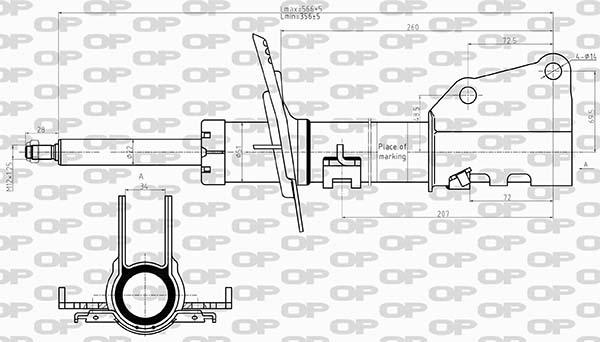 Open Parts SAB8602.31 - Амортизатор autospares.lv