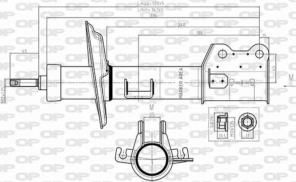 Open Parts SAB8635.31 - Амортизатор autospares.lv