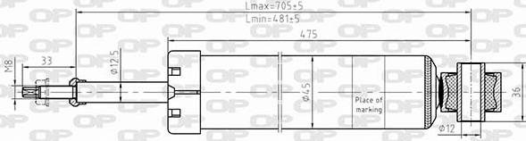 Open Parts SAB8638.32 - Амортизатор autospares.lv