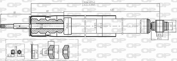 Open Parts SAB8633.32 - Амортизатор autospares.lv