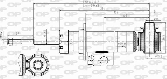 Open Parts SAB8632.32 - Амортизатор autospares.lv