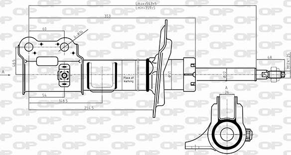 Open Parts SAB8628.31 - Амортизатор autospares.lv