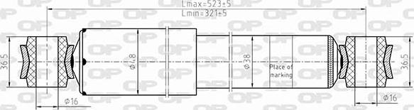 Open Parts SAB8623.32 - Амортизатор autospares.lv