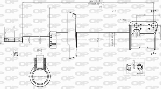Open Parts SAB8099.11 - Амортизатор autospares.lv